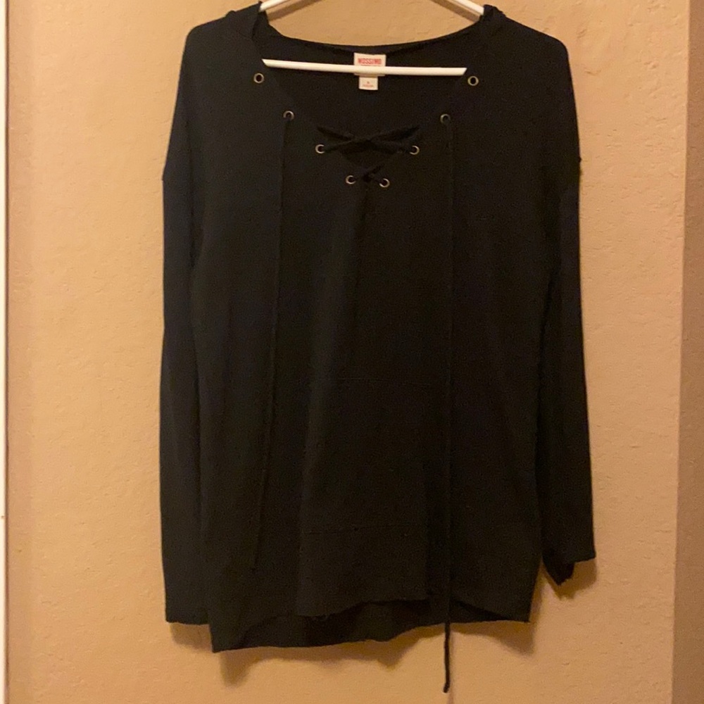 Long sleeve shirt with hoodie